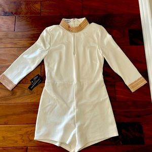 Bebe rose gold embellished romper